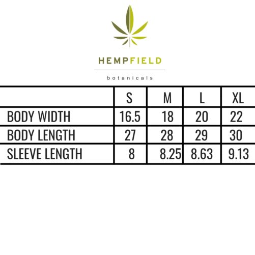 Hempfield Botanicals T-Shirt Specs