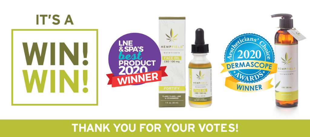 Les Nouvelles Esthétiques & Spa Magazine Best Product 2020 | 2020 Aestheticians' Choice Awards DERMASCOPE Magazine | Hempfield Botanicals