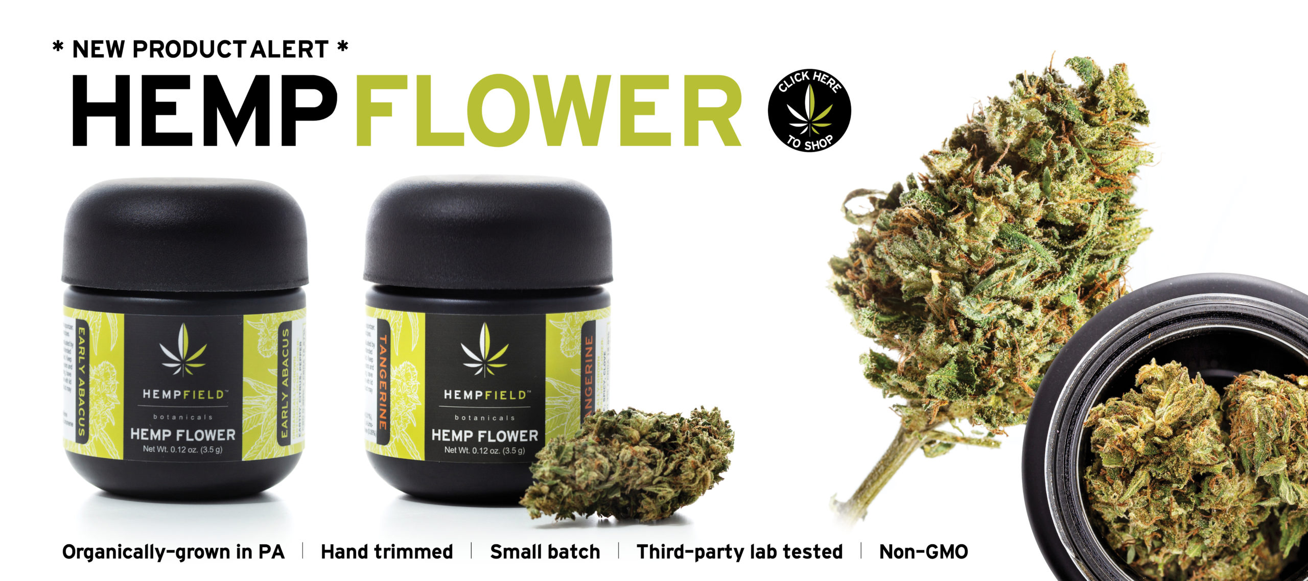 Now Available | Hemp Flower | Hempfield Botanicals